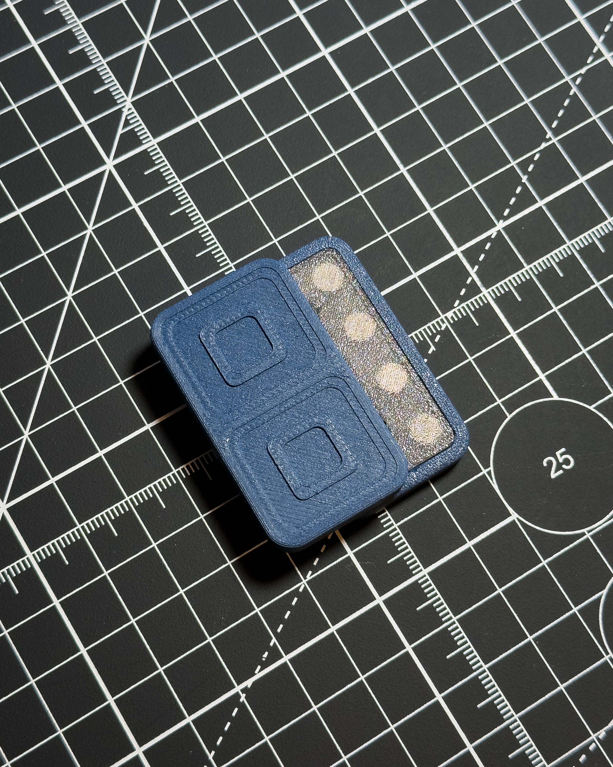 Echo Tile Fidget Slider - Maker's Choice, Indigo Blue PETG-CF
