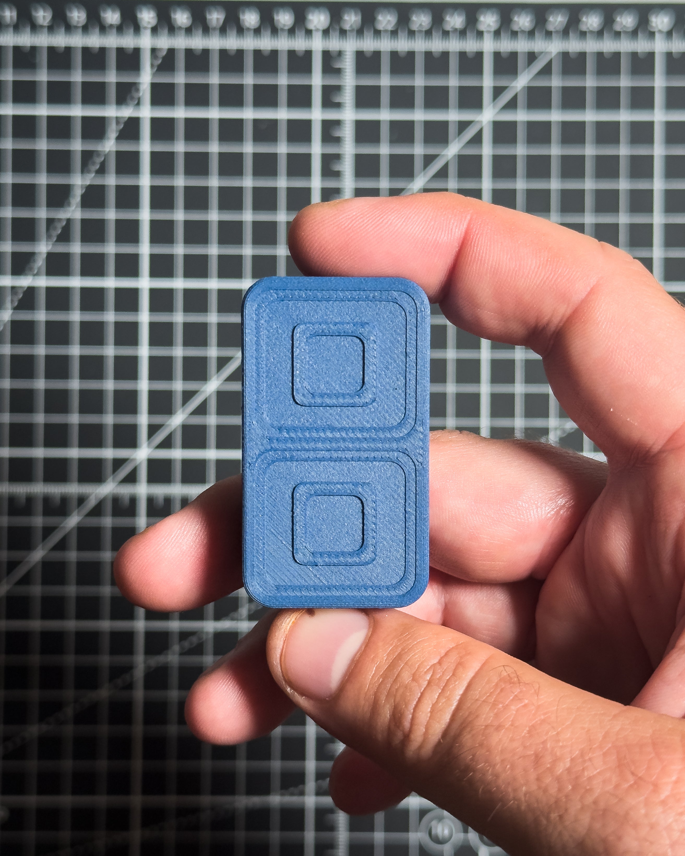 Echo Tile Fidget Slider - Maker's Choice, Indigo Blue PETG-CF