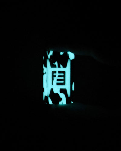 Delta Ergo Tile Fidget Slider - Tiger Camo Blue Glow/Black/Orange