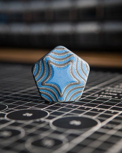 The ISO - Silent Magnetic Haptic Coin (AmeraGrip Blue G10 & Black)