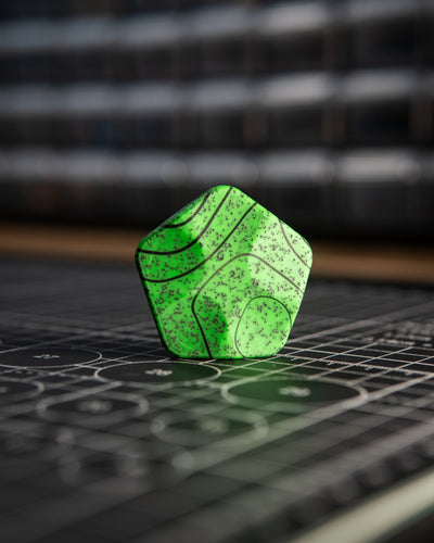 The ISO - Silent Magnetic Haptic Coin (Grip-Tec GripX, Green Topo)