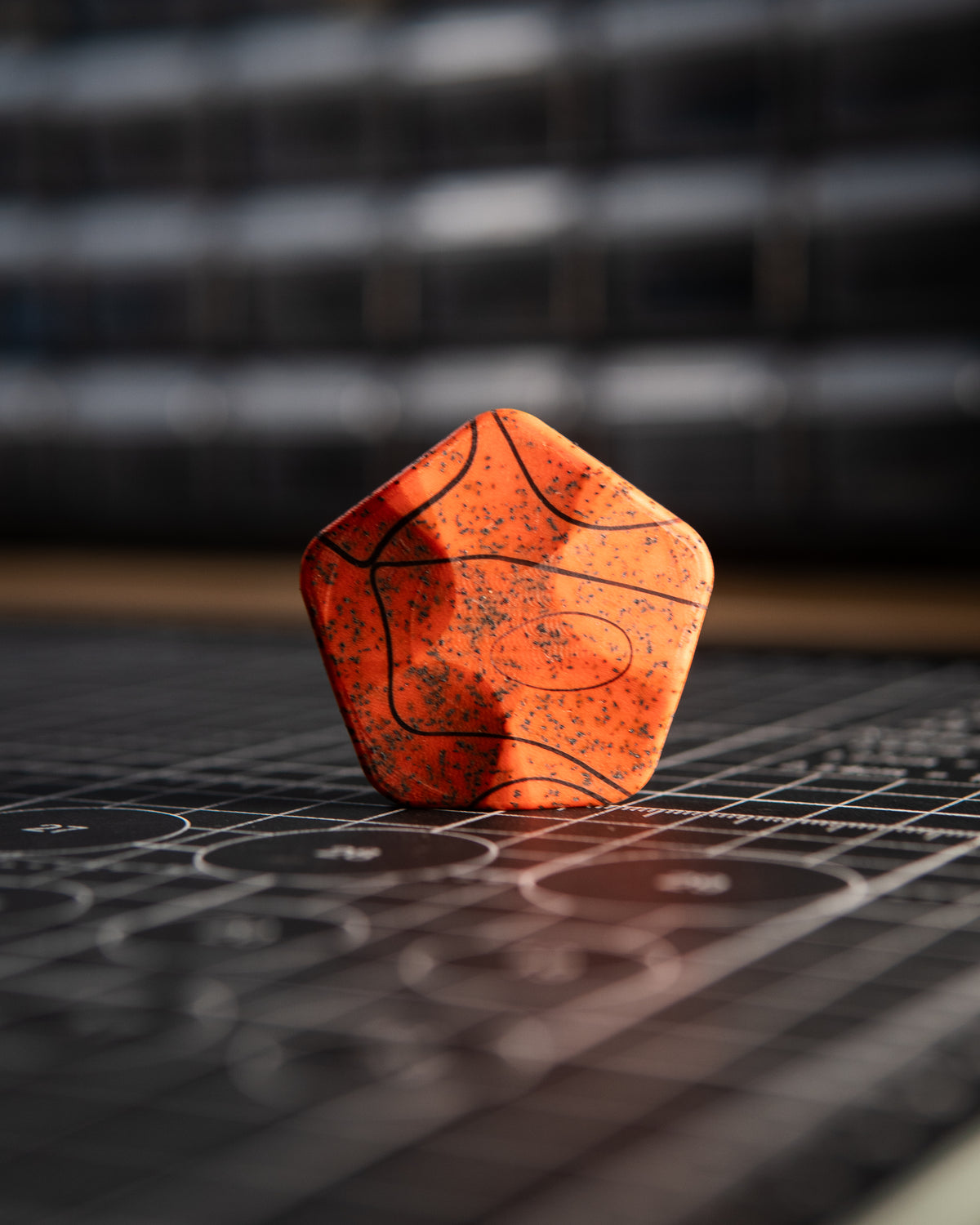 The ISO - Silent Magnetic Haptic Coin (Grip-Tec GripX, Blaze Orange Topo)