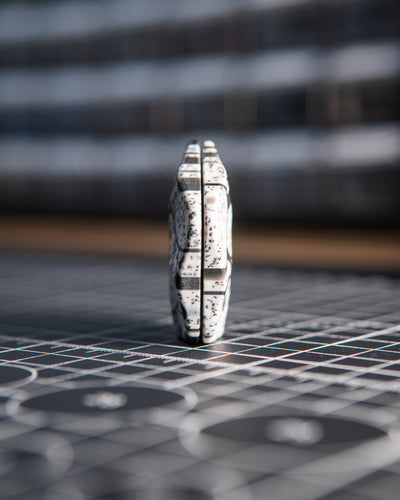 The ISO - Silent Magnetic Haptic Coin (Grip-Tec GripX, White Skully)