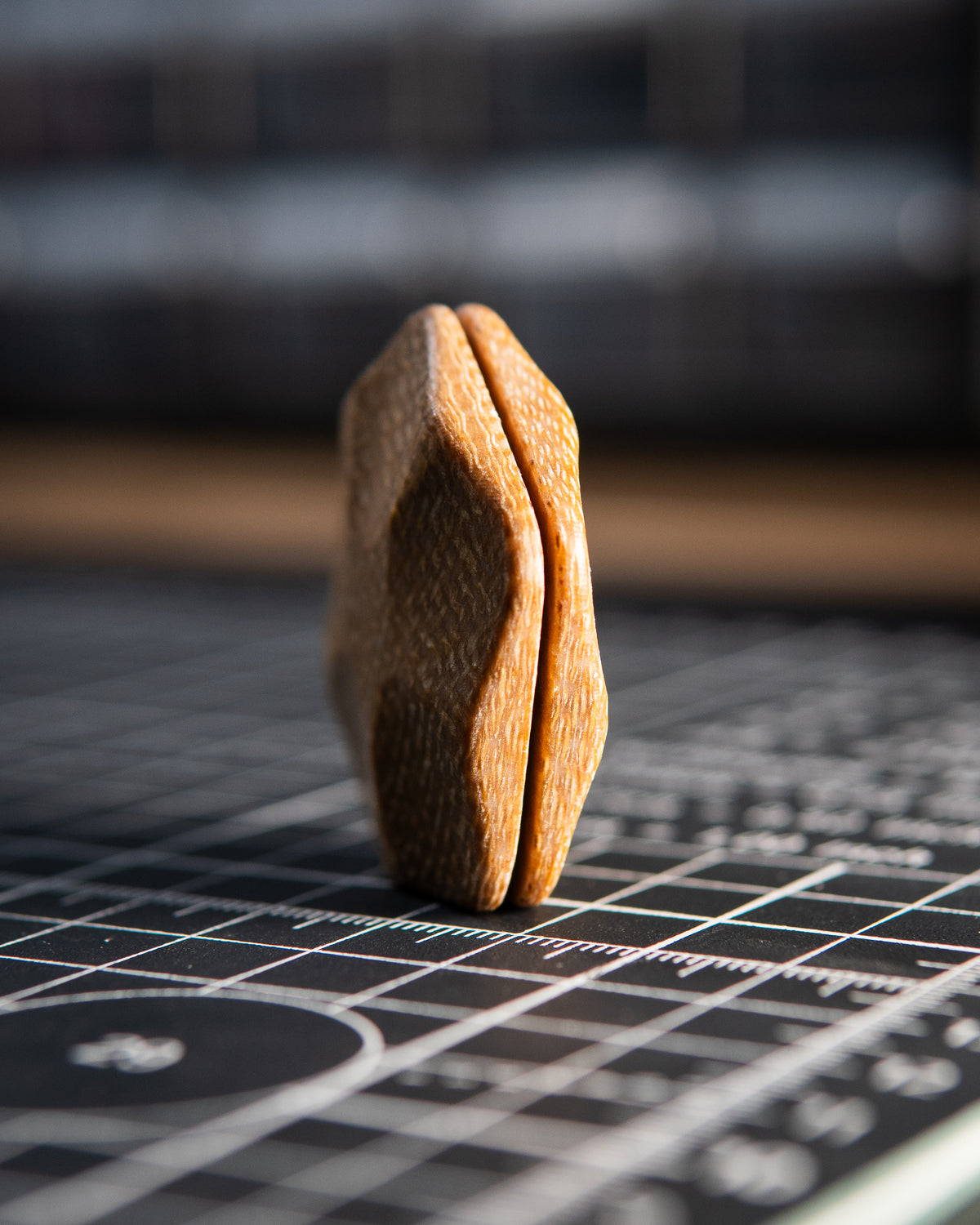The ISO - Silent Magnetic Haptic Coin (Jute Micarta, Castille)