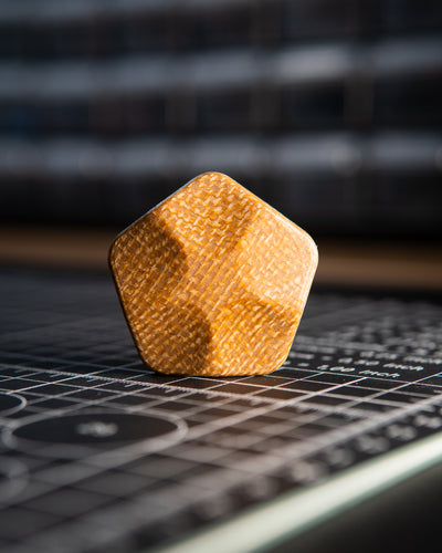 The ISO - Silent Magnetic Haptic Coin (Jute Micarta, Castille)