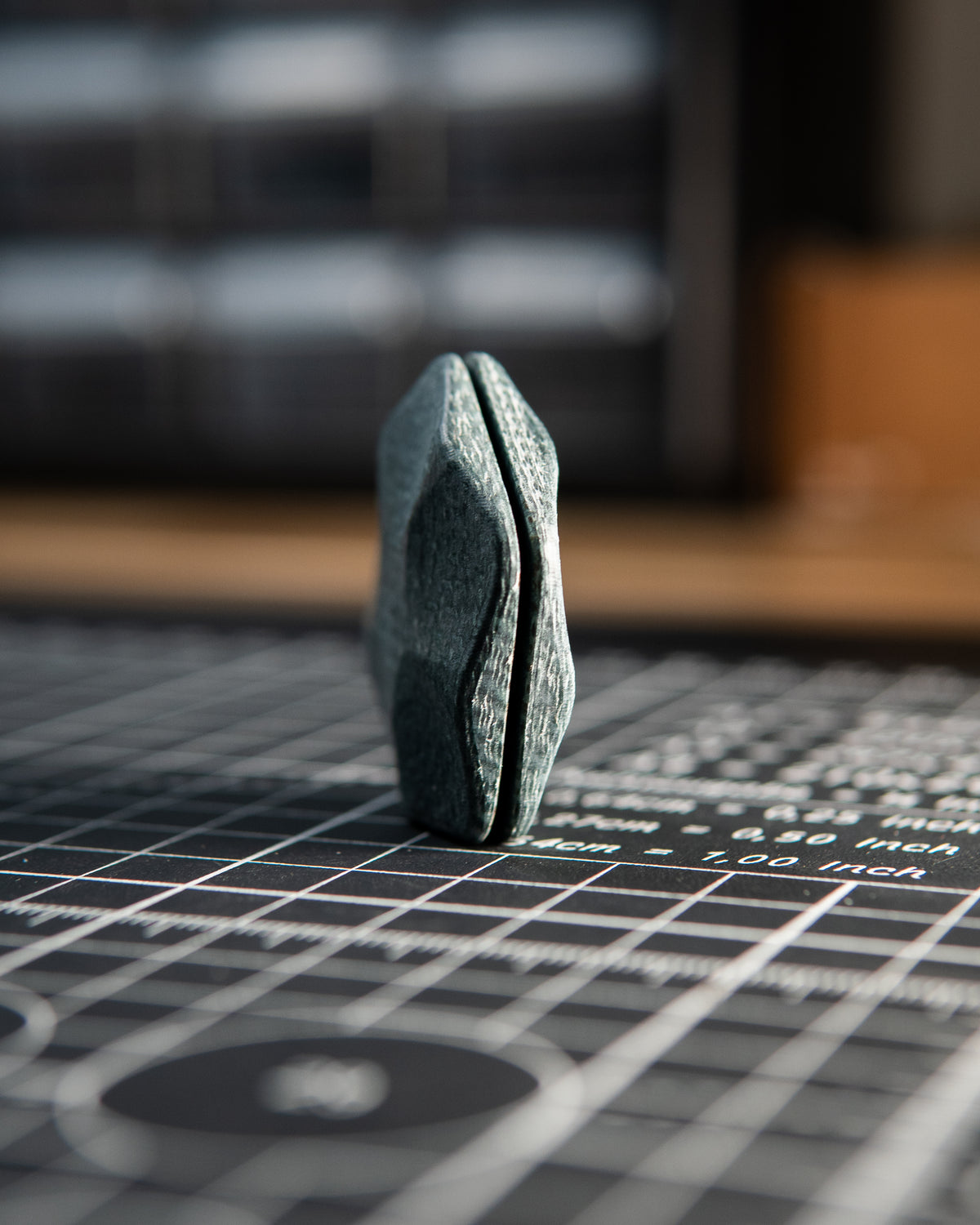 The ISO - Silent Magnetic Haptic Coin (Jute Micarta, Juniper Green)