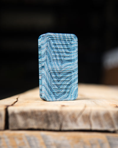Tile Fidget Slider - Maker's Choice, Sky Waves Micarta