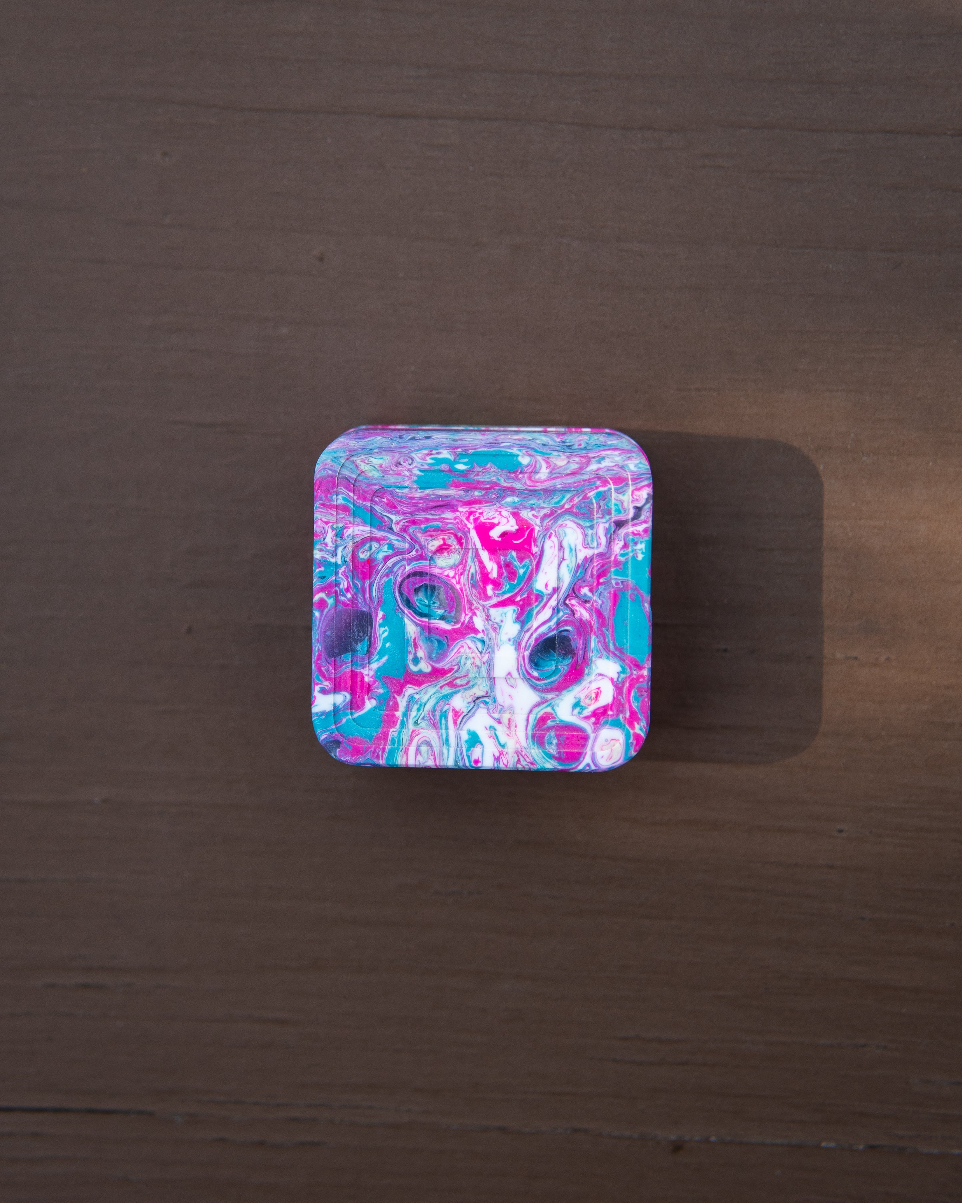 Mini Tile Fidget Slider - Maker's Choice, Miami Vice Resin #5