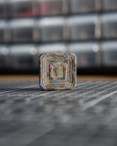 Mini Tile Fidget Slider - Maker's Choice, 80's Camo Carbon