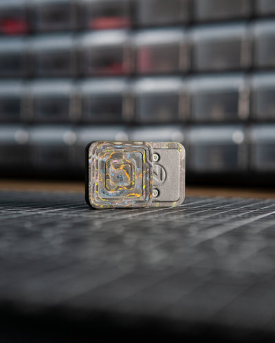 Mini Tile Fidget Slider - Maker's Choice, 80's Camo Carbon