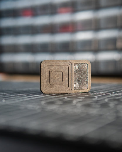 Mini Tile Fidget Slider - Maker's Choice, Chocolate Glacier Richlite