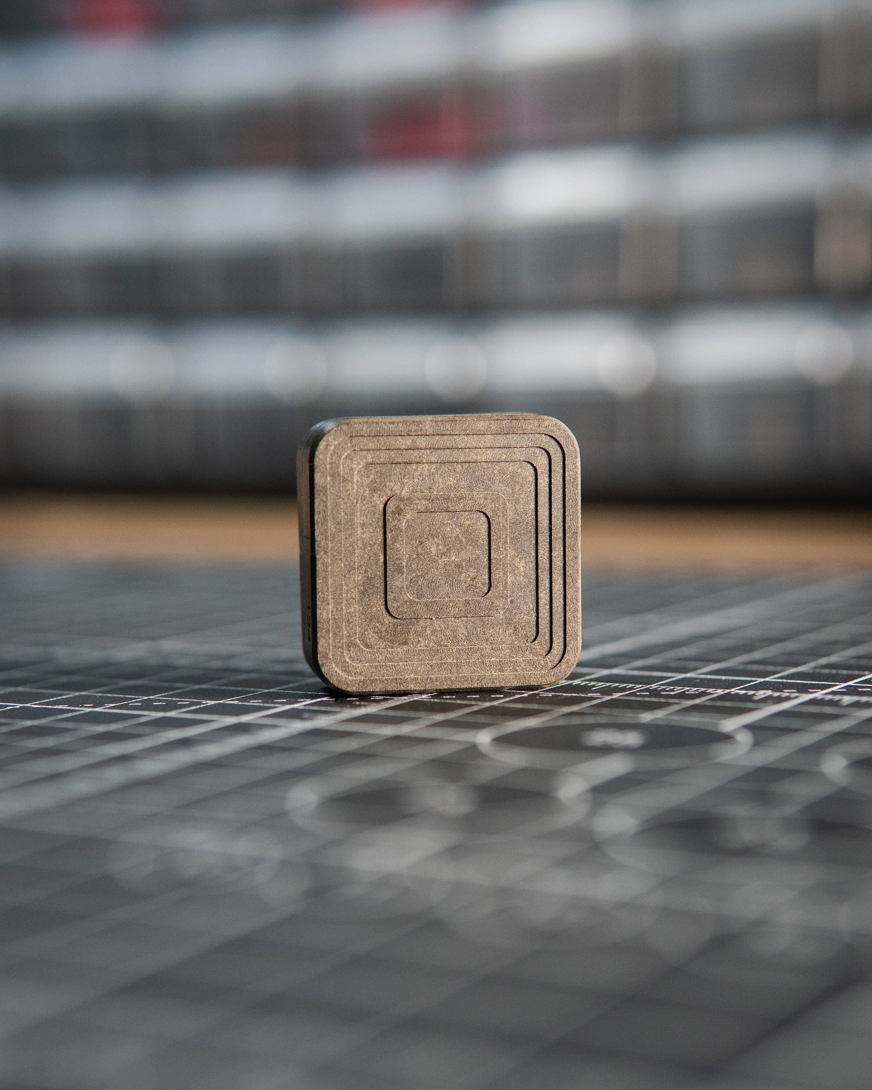 Mini Tile Fidget Slider - Maker's Choice, Chocolate Glacier Richlite