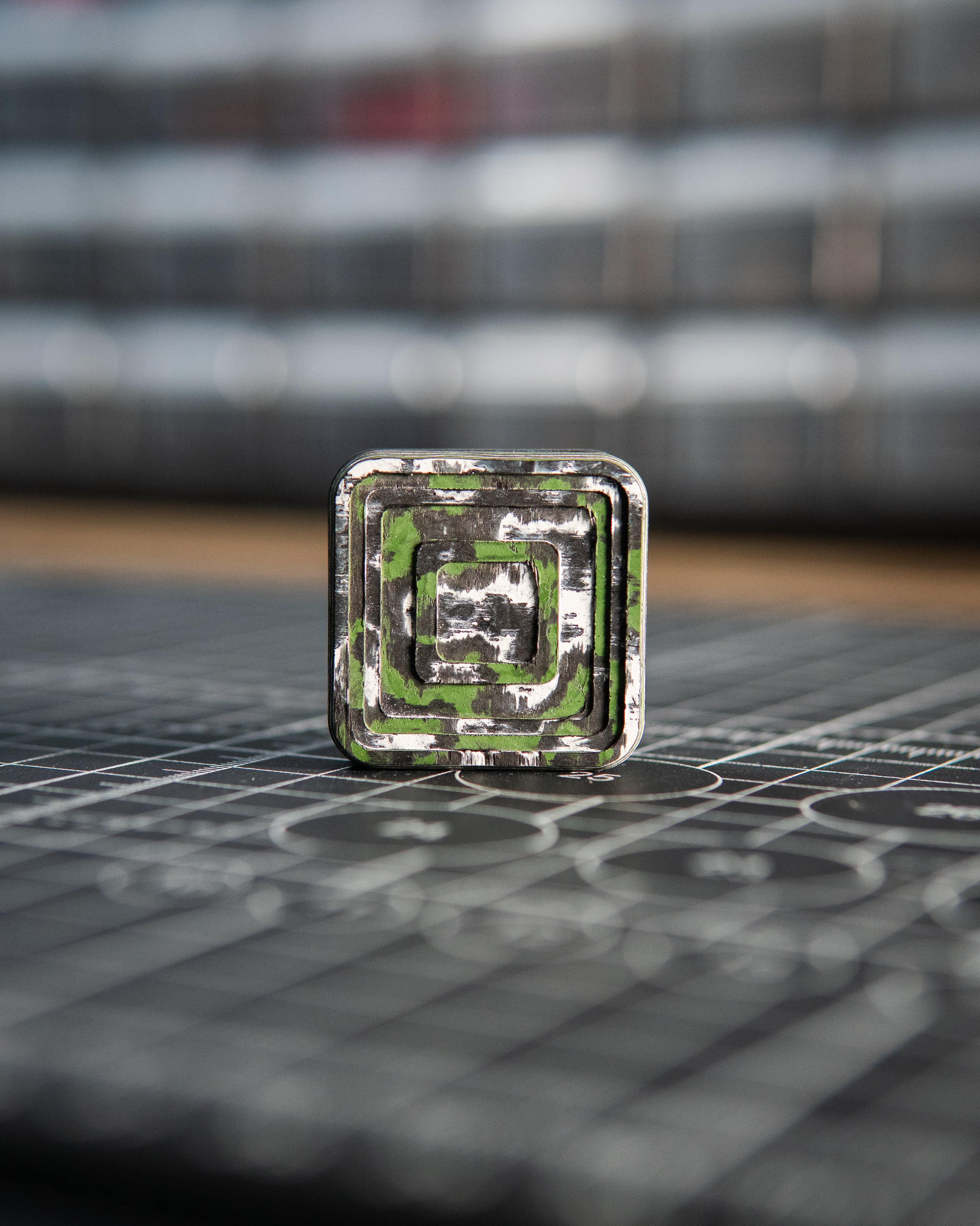 Mini Tile Fidget Slider - Maker's Choice, MIXED Pines Peak & Arctic Storm Carbon Fiber