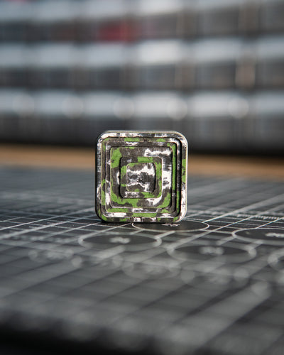 Mini Tile Fidget Slider - Maker's Choice, MIXED Pines Peak & Arctic Storm Carbon Fiber