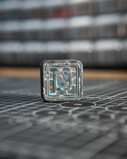 Mini Tile Fidget Slider - Maker's Choice, MIXED Pines Peak & Arctic Storm Carbon Fiber