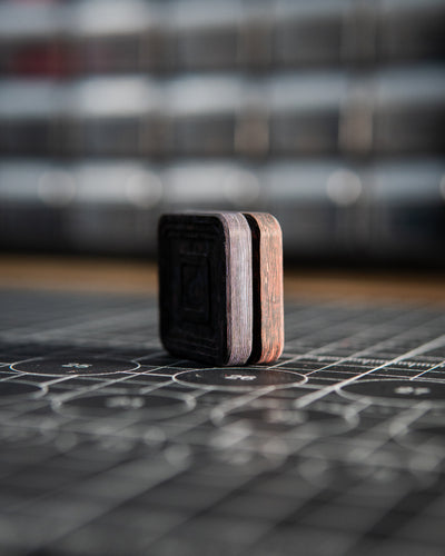 Mini Tile Fidget Slider - Maker's Choice, MIXED Purple Haze & Lava Flow Carbon Fiber