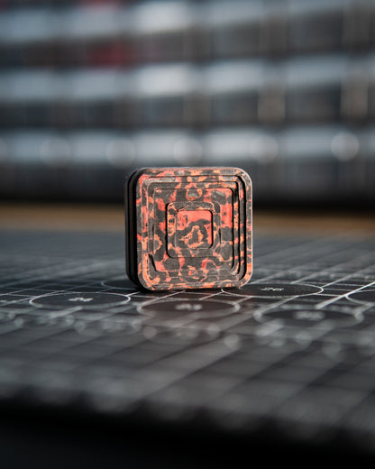 Mini Tile Fidget Slider - Maker's Choice, MIXED Purple Haze & Lava Flow Carbon Fiber