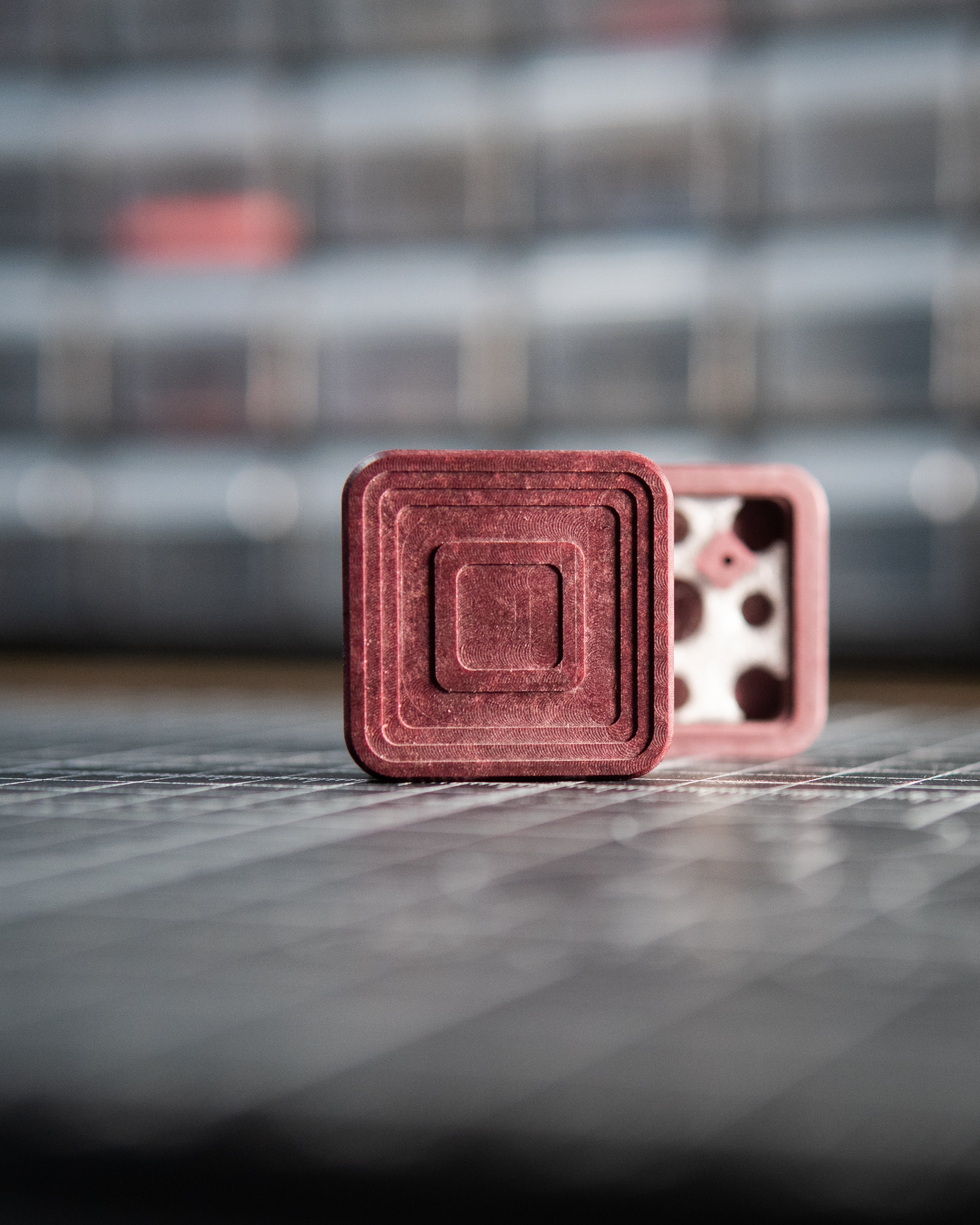 Mini V2 Tile Fidget Slider - Maker's Choice, Red Richlite