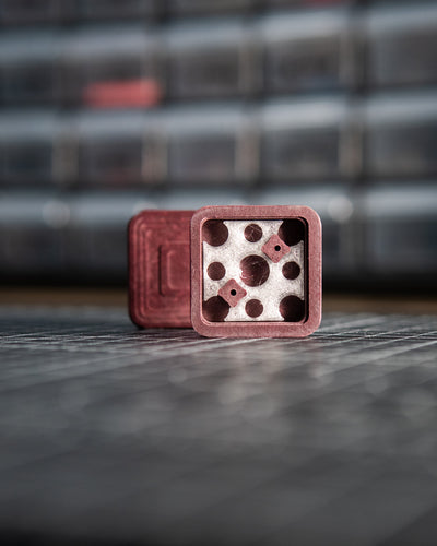 Mini V2 Tile Fidget Slider - Maker's Choice, Red Richlite