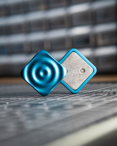 Mini V2 Tile Fidget Slider, Ripple - Aluminum Tidepool Blue
