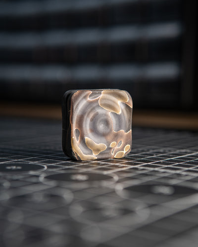 Mini V2 Tile Fidget Slider, Ripple - Raffir Noble Brass & Bronze Composite