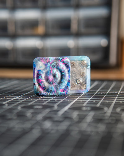 Mini V2 Ripple Tile Fidget Slider - Maker's Choice, Blurple Resin