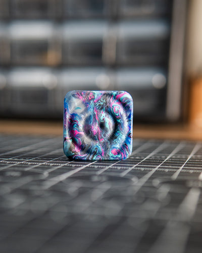 Mini V2 Ripple Tile Fidget Slider - Maker's Choice, Blurple Resin