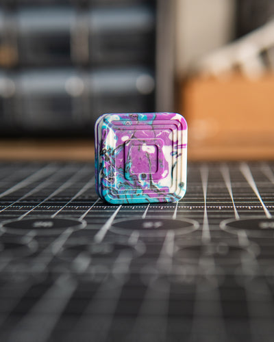 Mini V2 Tile Fidget Slider - Maker's Choice, Purple Rain Resin