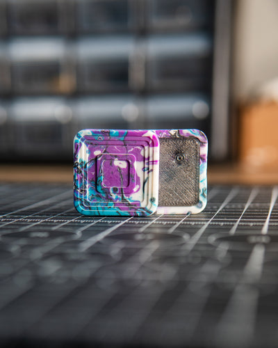 Mini V2 Tile Fidget Slider - Maker's Choice, Purple Rain Resin