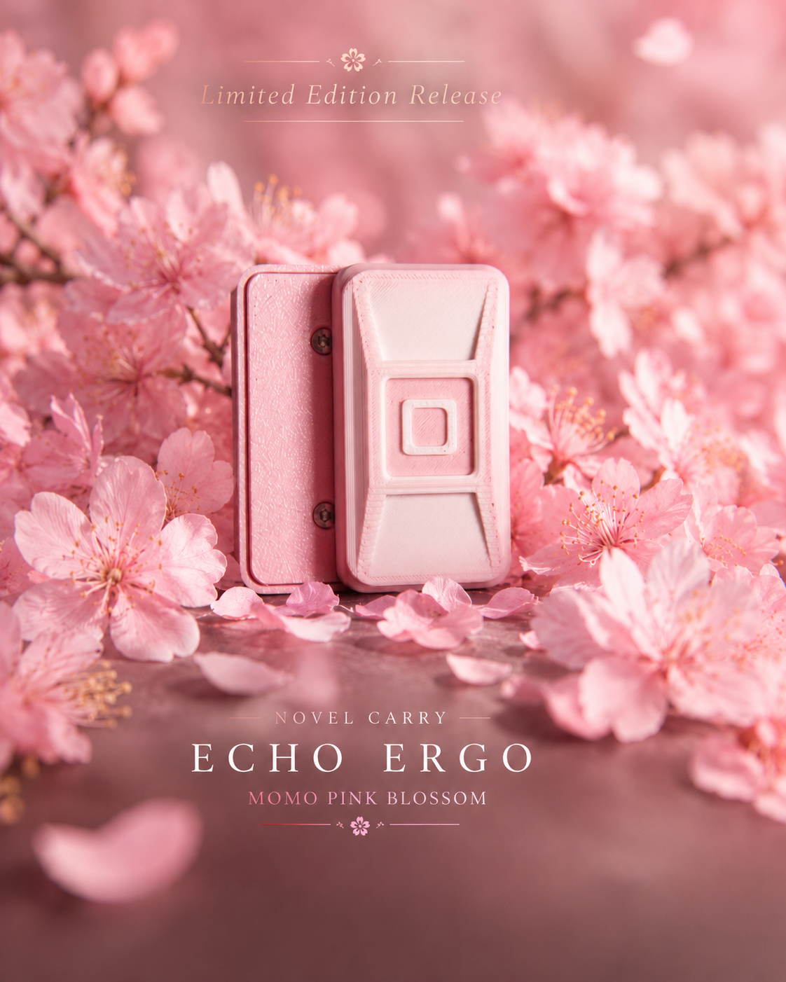 Echo Ergo Tile Fidget Slider - Limited Edition, Momo Pink Blossom