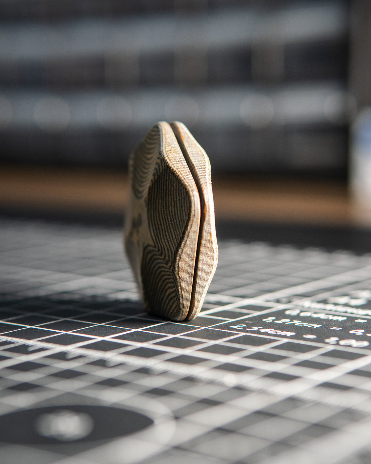 The ISO - Silent Magnetic Haptic Coin (Richlite Columbia)